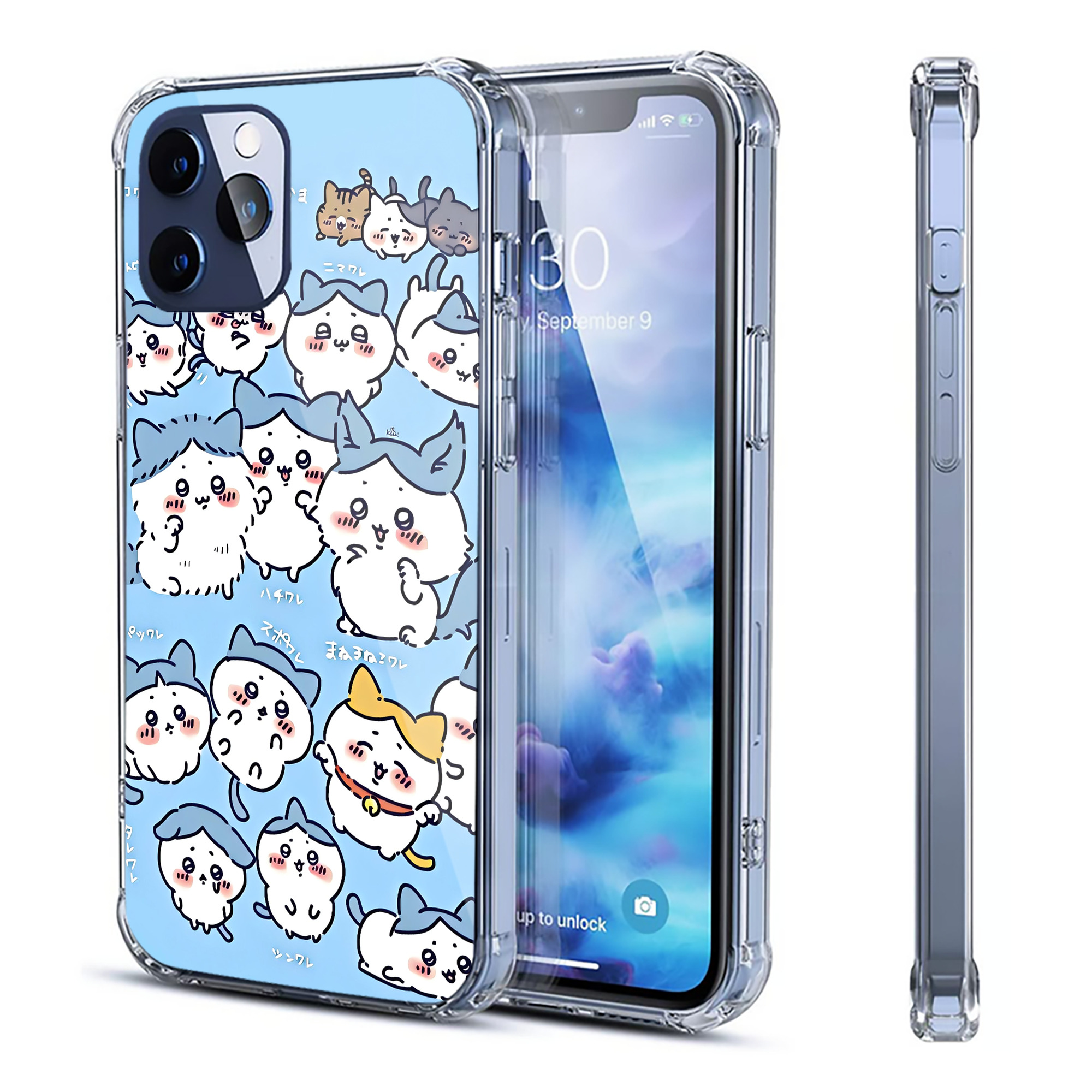 （画像用） ちいかわ Chii-kawa 【iPhone 12シリーズ対応】透明スマホケース（クリアソフトケース）